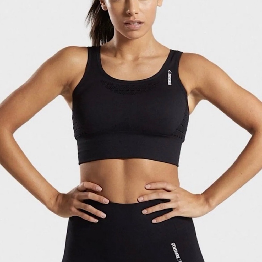 Gymshark Energy Seamless Sports Bra in Black Size Small
